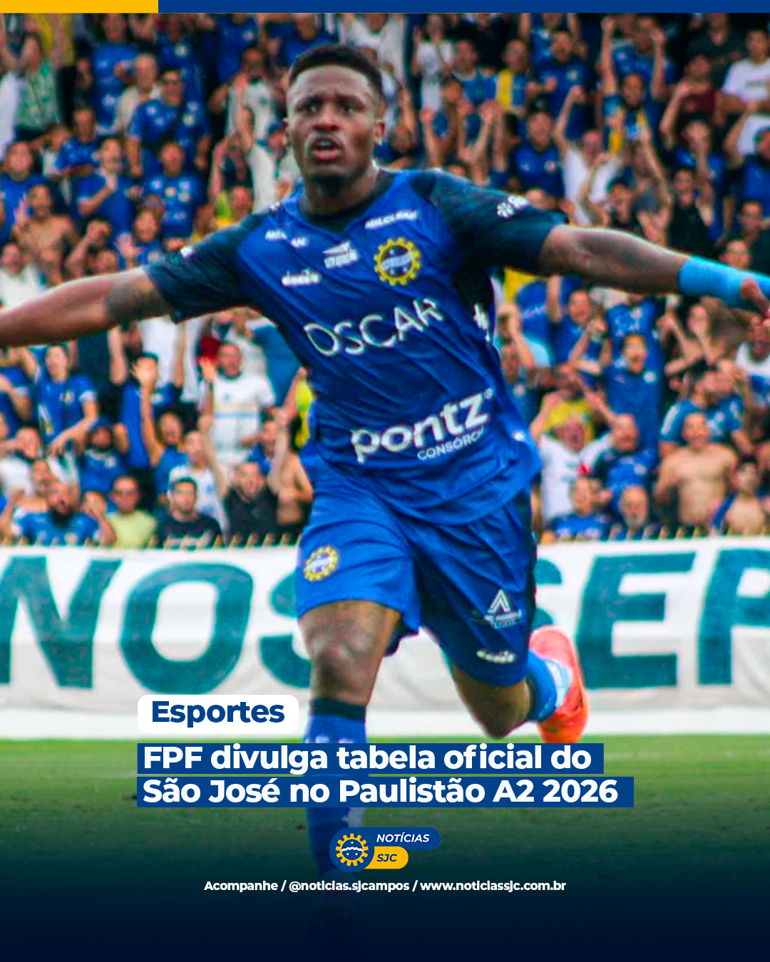 FPF divulga tabela oficial do São José no Paulistão A2 2026