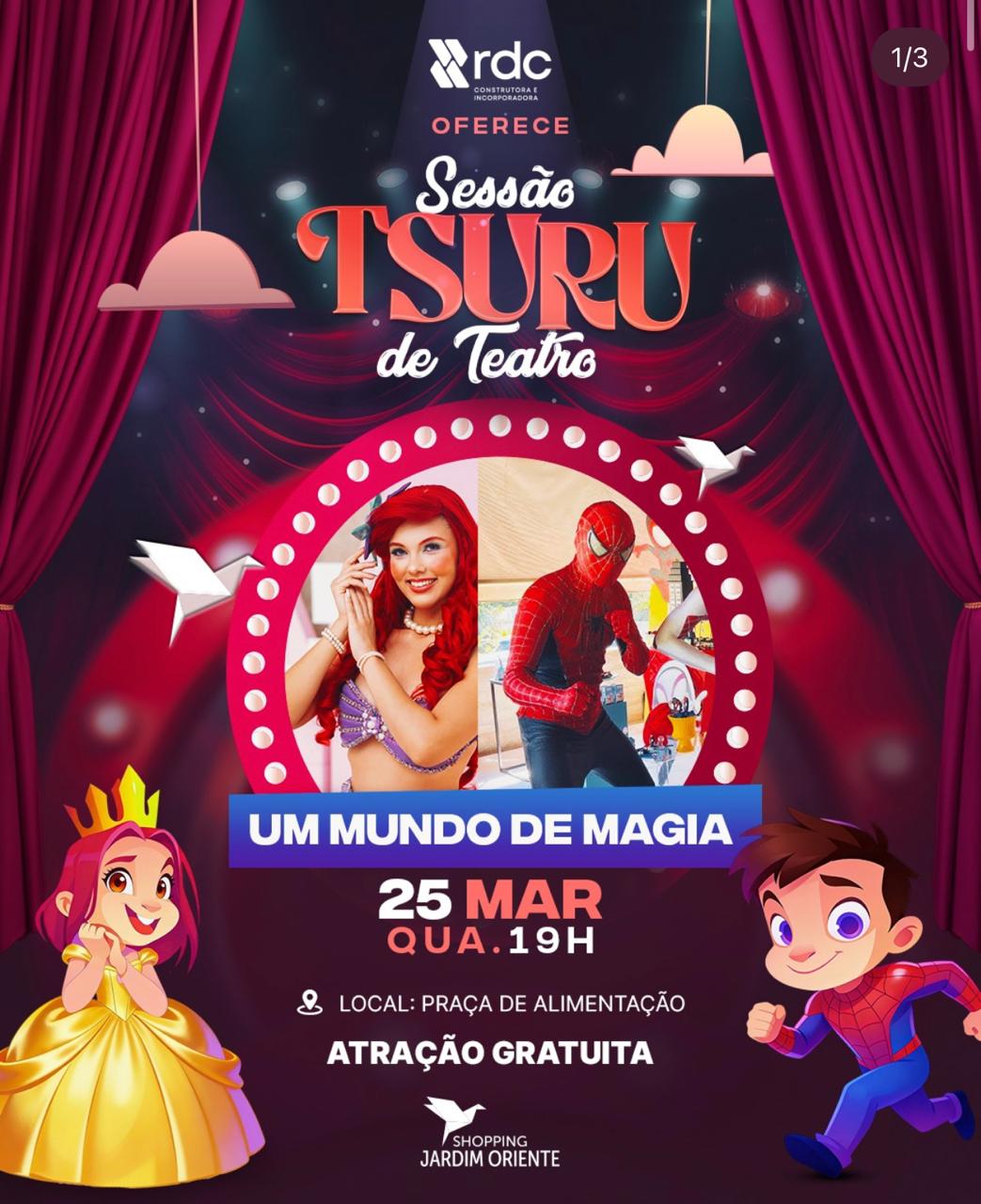 Sessão Tsuru leva teatro gratuito ao Shopping Jardim Oriente