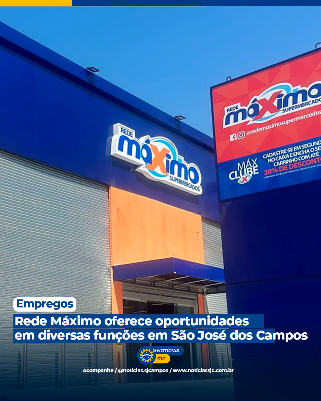 Rede Máximo oferece oportunidades em diversas funções em São José dos Campos