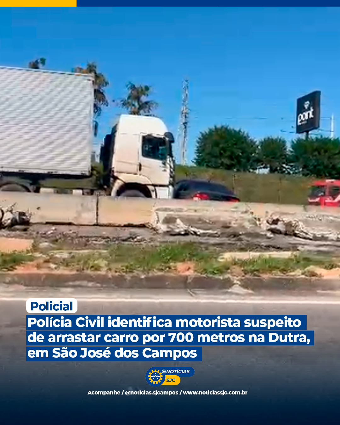 Polícia Civil identifica motorista suspeito de arrastar carro por 700 metros na Dutra, em São José dos Campos