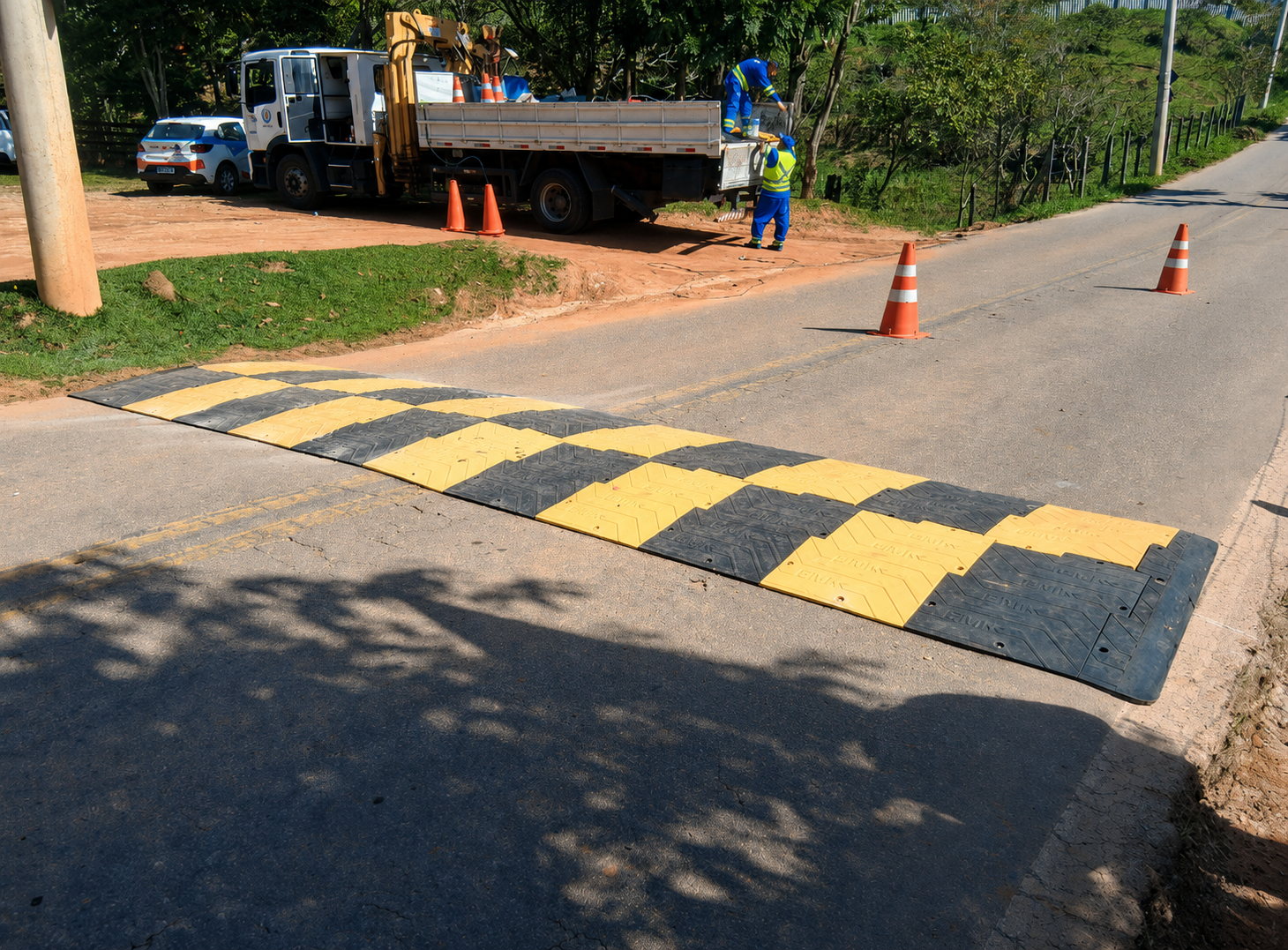 São José inova com lombada de polímero na região norte