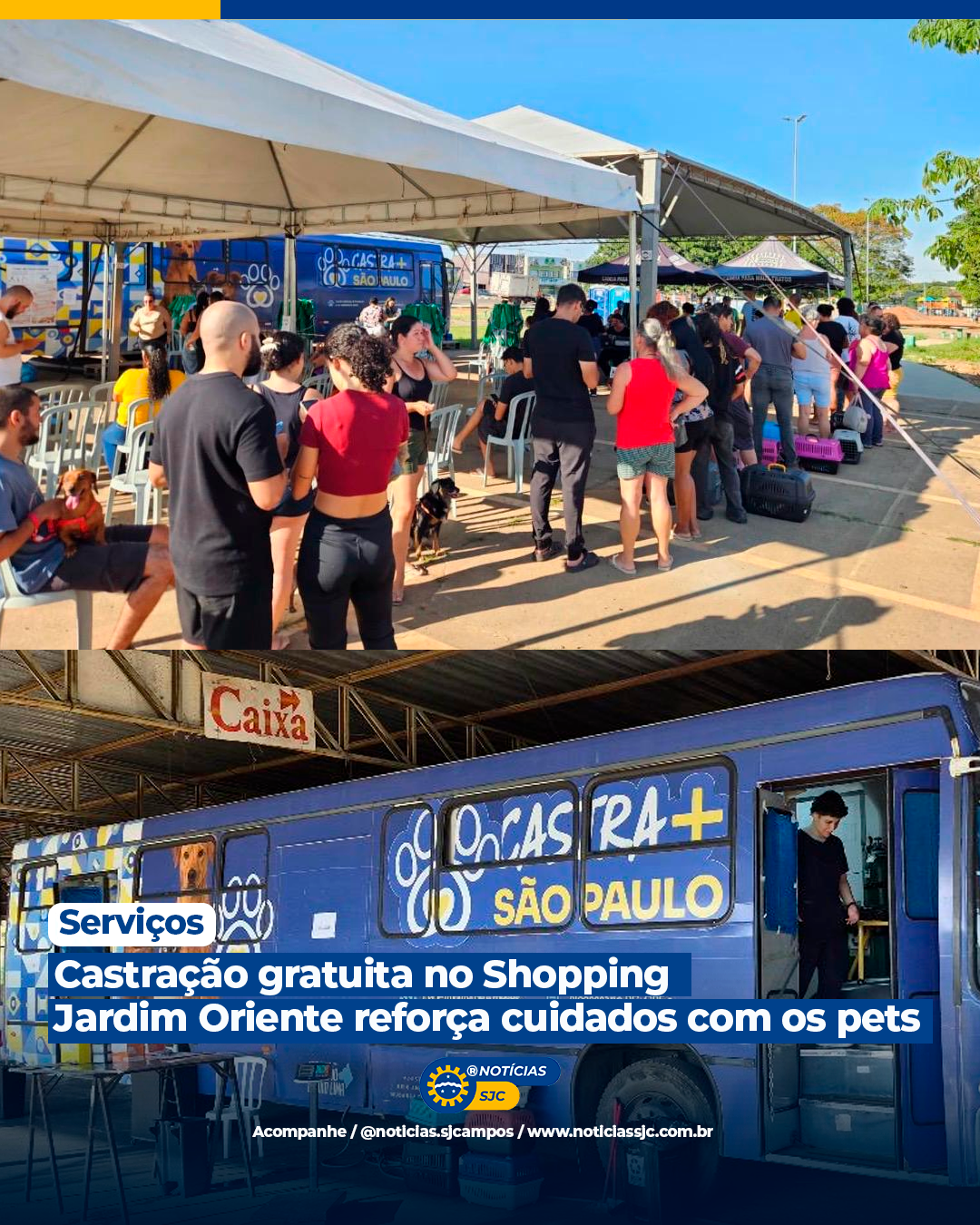 Castração gratuita no Shopping Jardim Oriente reforça cuidados com os pets