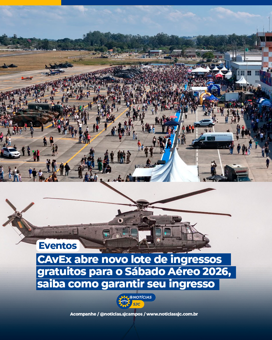 CAvEx abre novo lote de ingressos gratuitos para o Sábado Aéreo 2026