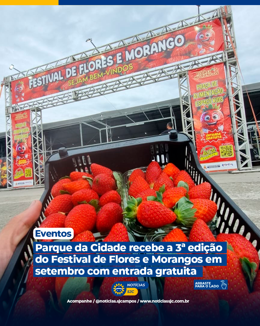 Parque da Cidade recebe a 3ª edição do Festival de Flores e Morangos em setembro com entrada gratuita