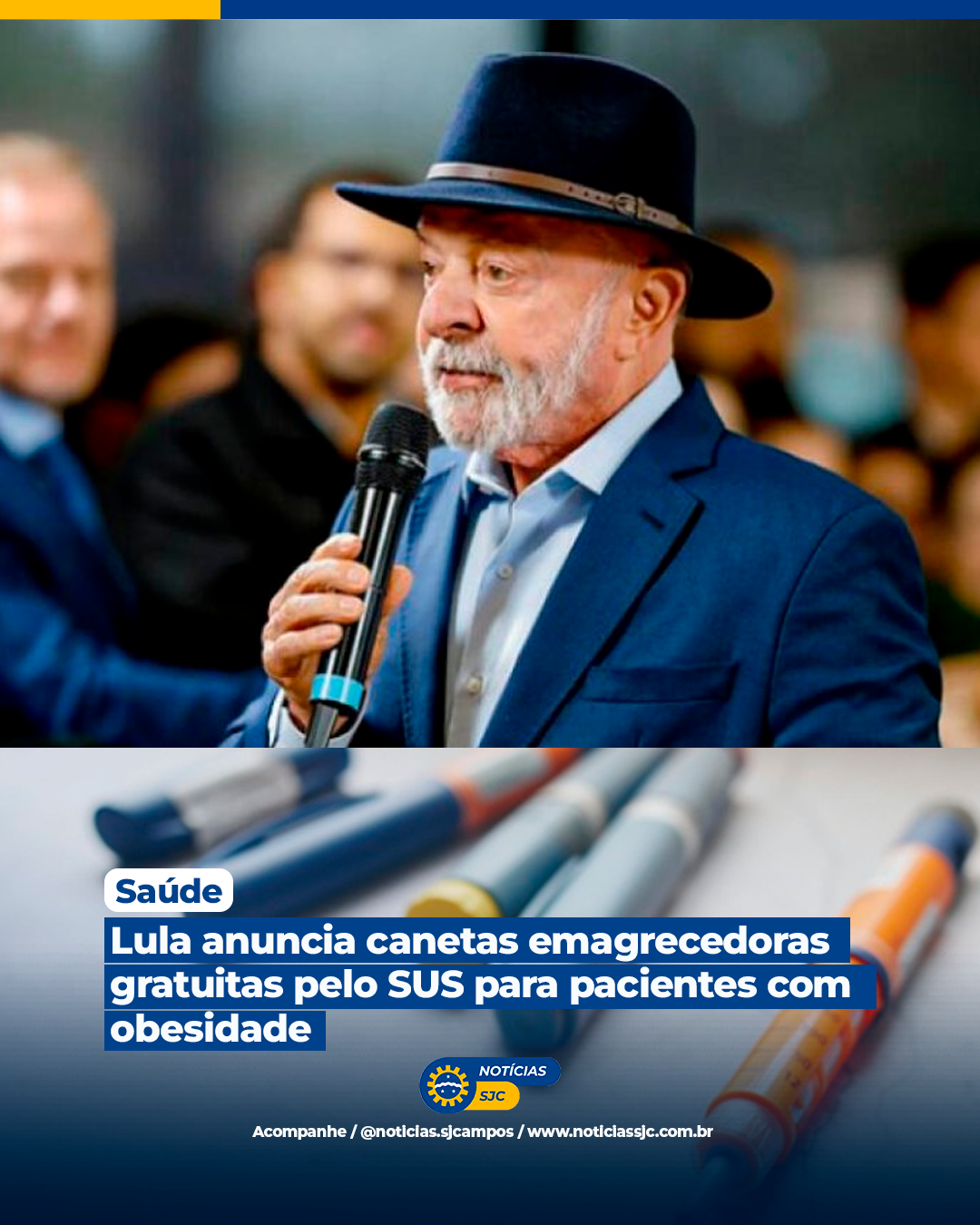 Lula anuncia canetas emagrecedoras gratuitas pelo SUS para pacientes com obesidade
