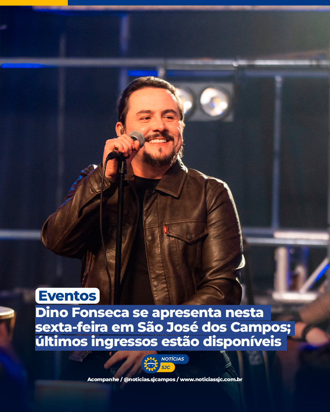 Dino Fonseca se apresenta nesta sexta-feira em São José dos Campos; últimos ingressos estão disponíveis